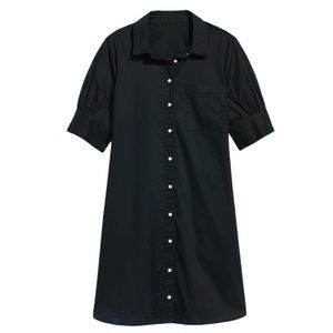 Women’s Gap Size M Black Button Down NWOT Relaxed fit shirt dress